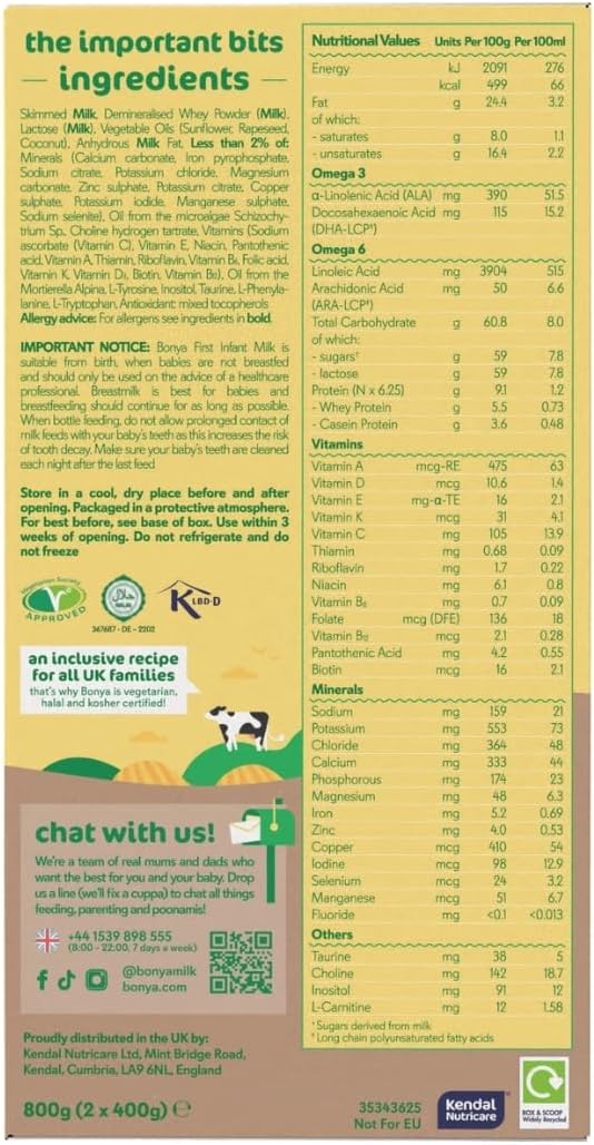 Bonya First Infant Formula (800g)